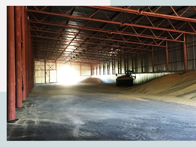 Строительство зернохранилищ в Гае