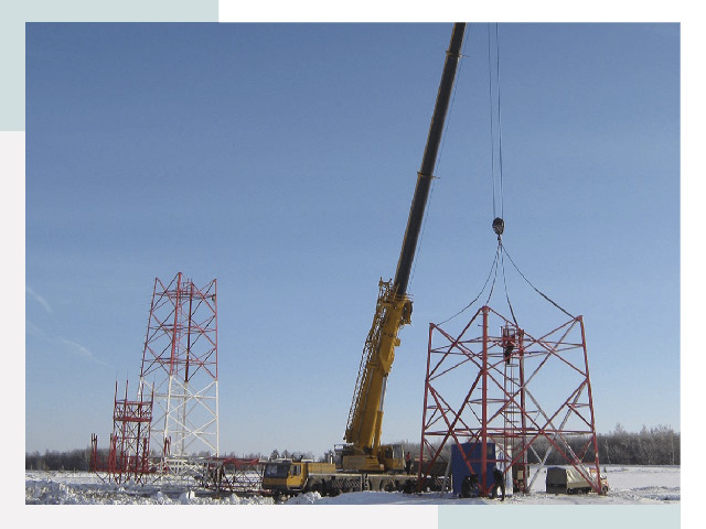 Монтаж вышек связи в Гае